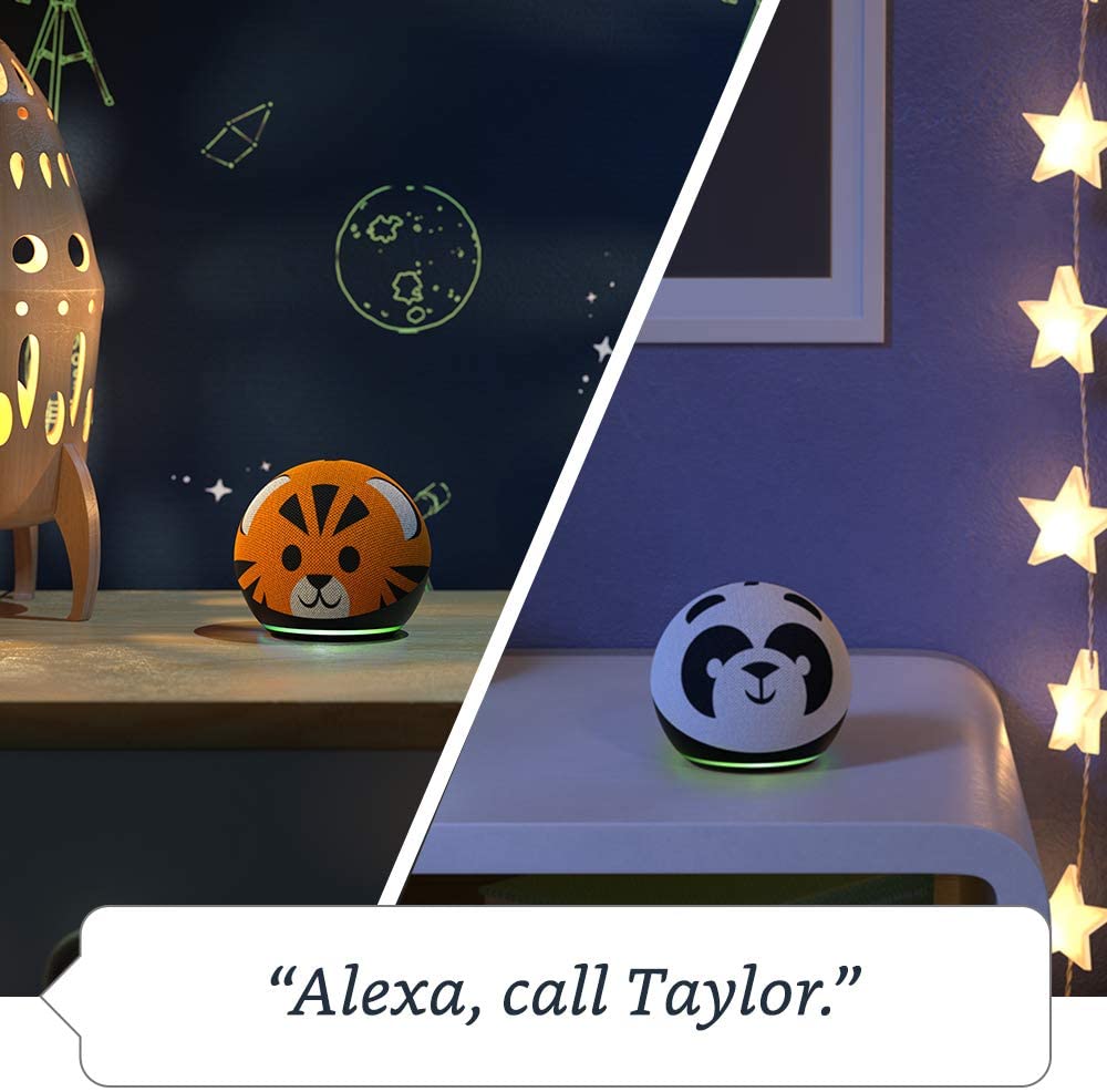 All-new Echo Dot (4th Gen) Kids Edition | Designed for kids, with Tiger