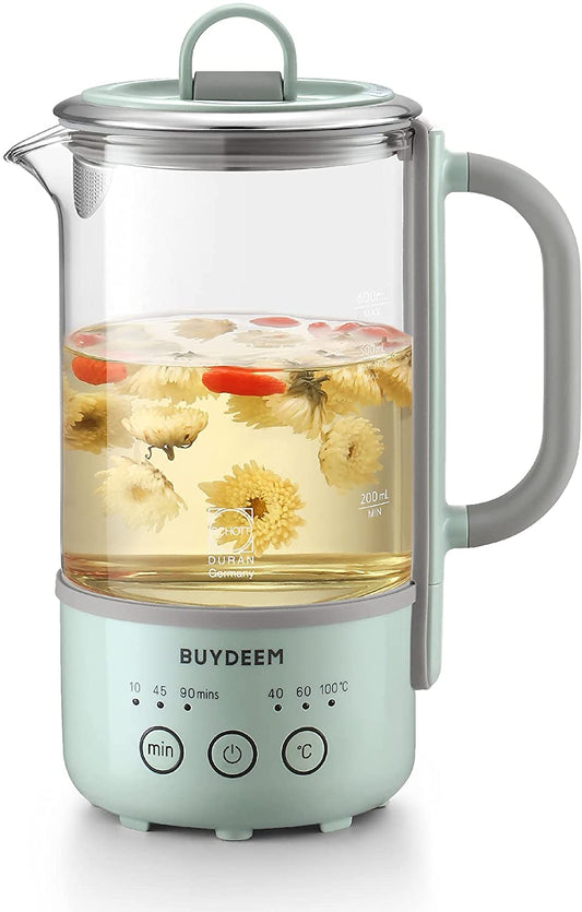 BUYDEEM K313 Travel Electric Kettle, Mini Healthy-Care Beverage Cozy Greenish
