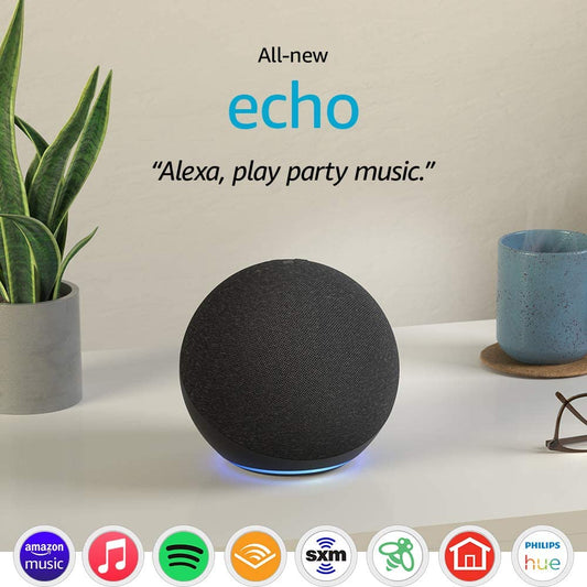 All-new Echo (4th Gen) | With premium sound, smart home hub, and Charcoal