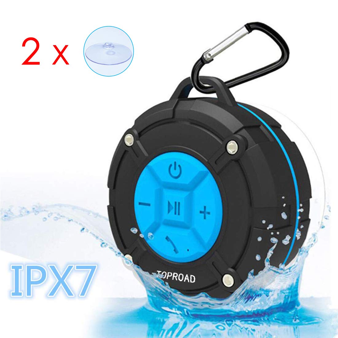 [2019 Version] Portable Shower Speaker,TOPROAD IPX7 Waterproof Wireless...