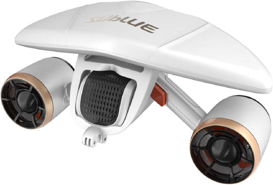 sublue WhiteShark Mix Underwater Scooter Dual Motors, mix pro White & Gold