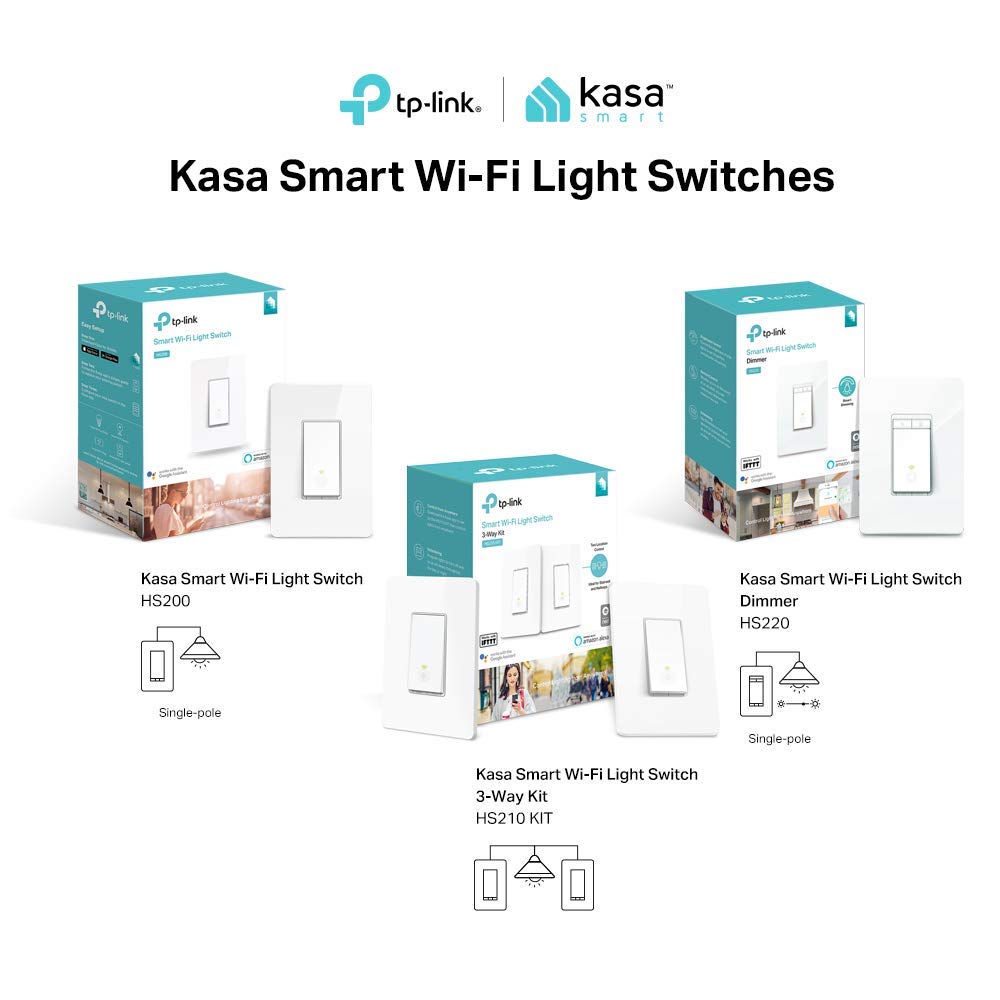 Kasa Smart Wi-Fi Light Switch, 3-Way Kit by TP-Link - Control Lighting from...