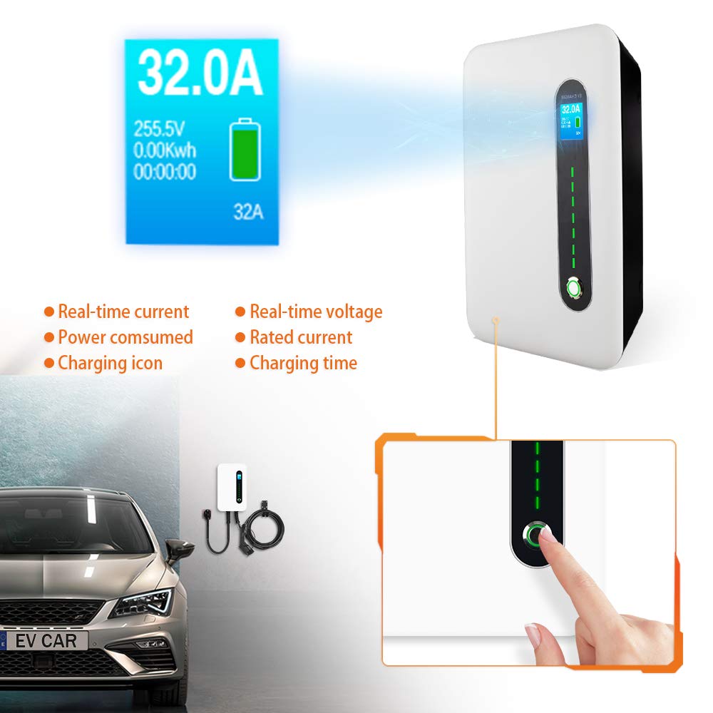 BESENERGY EV Charging Station 32 Amp Level 2 Electric Vehicle Charger EVSE...