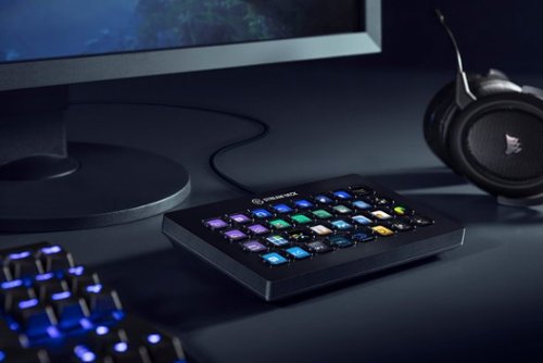 Elgato - Stream Deck XL Wired Keypad with Back Lighting - Black