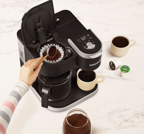 Keurig - K-Duo 12-Cup Coffee Maker and Single Serve K-Cup Brewer - Black