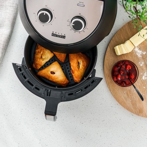 Bella Pro Series - 4.2-qt. Analog Air Fryer - Black Matte