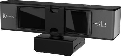 j5create - USB™ 4K ULTRA HD Webcam with 5x Digital Zoom Remote Control -...