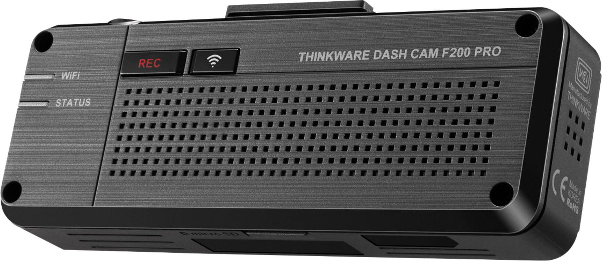 THINKWARE - F200 PRO Front and Rear Dash cam with GPS Accessory - Black