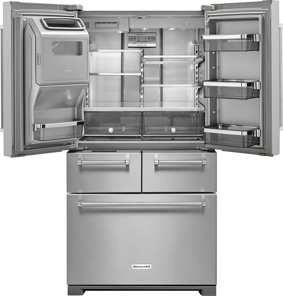 KitchenAid - 25.8 Cu. Ft. 5-Door French Door Refrigerator - Stainless steel