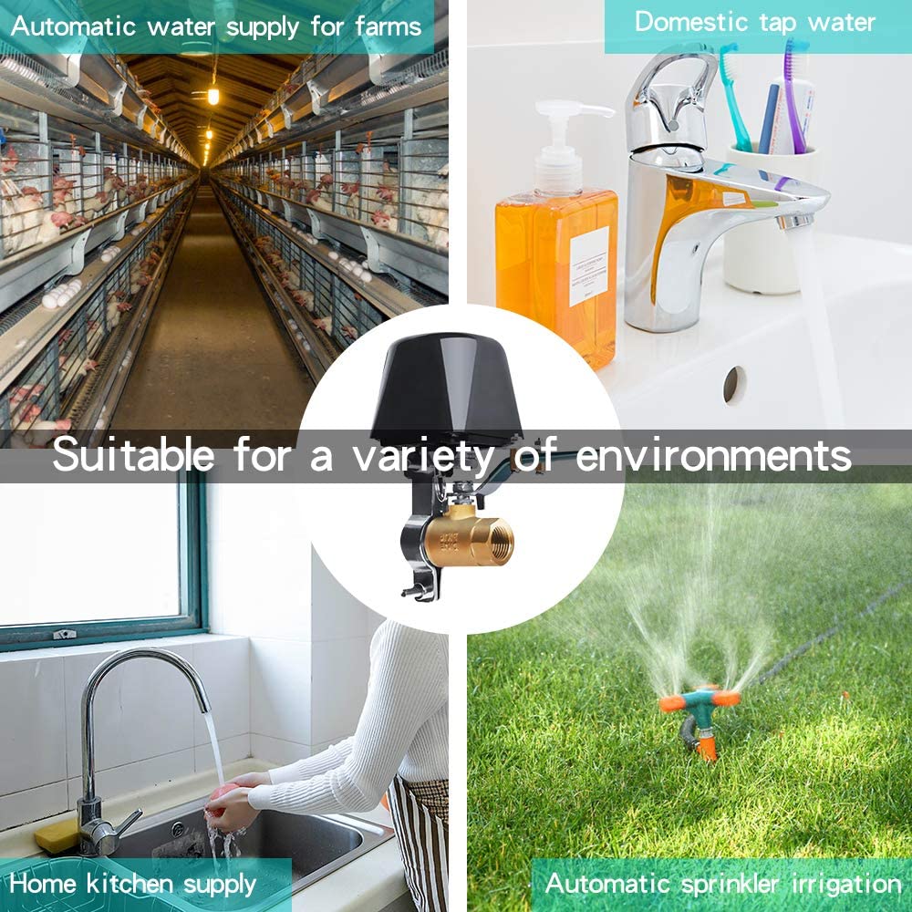 Smart Water Valve Shut Off Timer, WiFi Gas/Water valve normal version