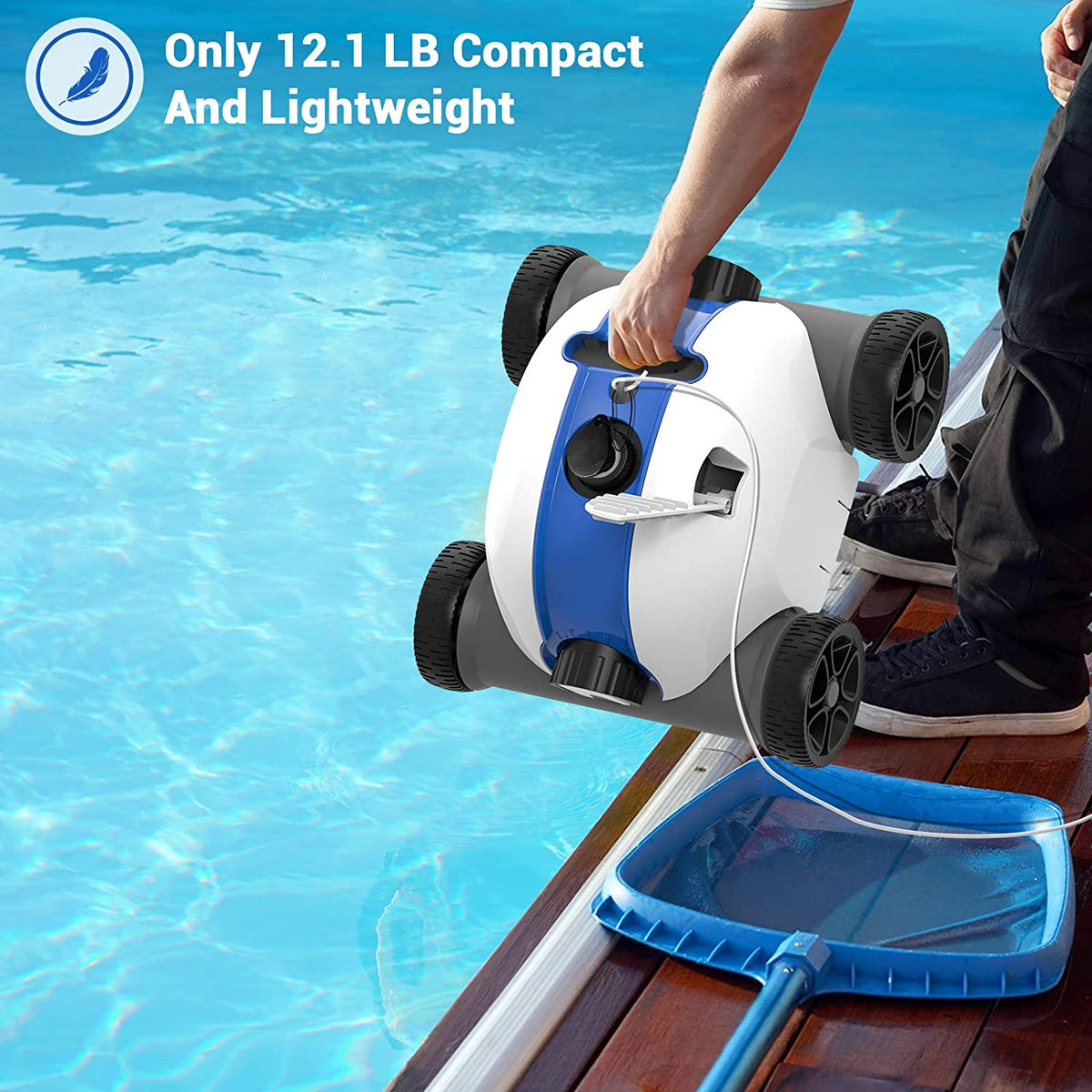 PAXCESS Cordless Robotic Pool Cleaner, Automatic Robot Vacuum with...