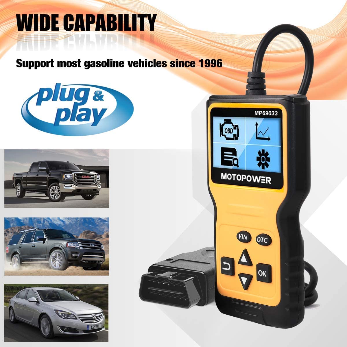 MOTOPOWER MP69033 Car OBD2 Scanner Code Reader Engine Fault Reader...