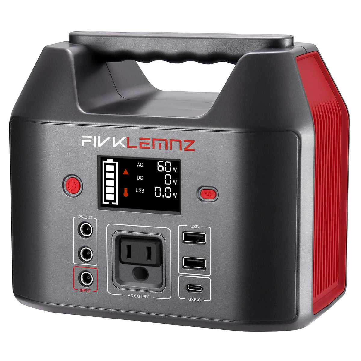 FIVKLEMNZ Portable Power Station,180Wh Solar Generator Backup Camping...