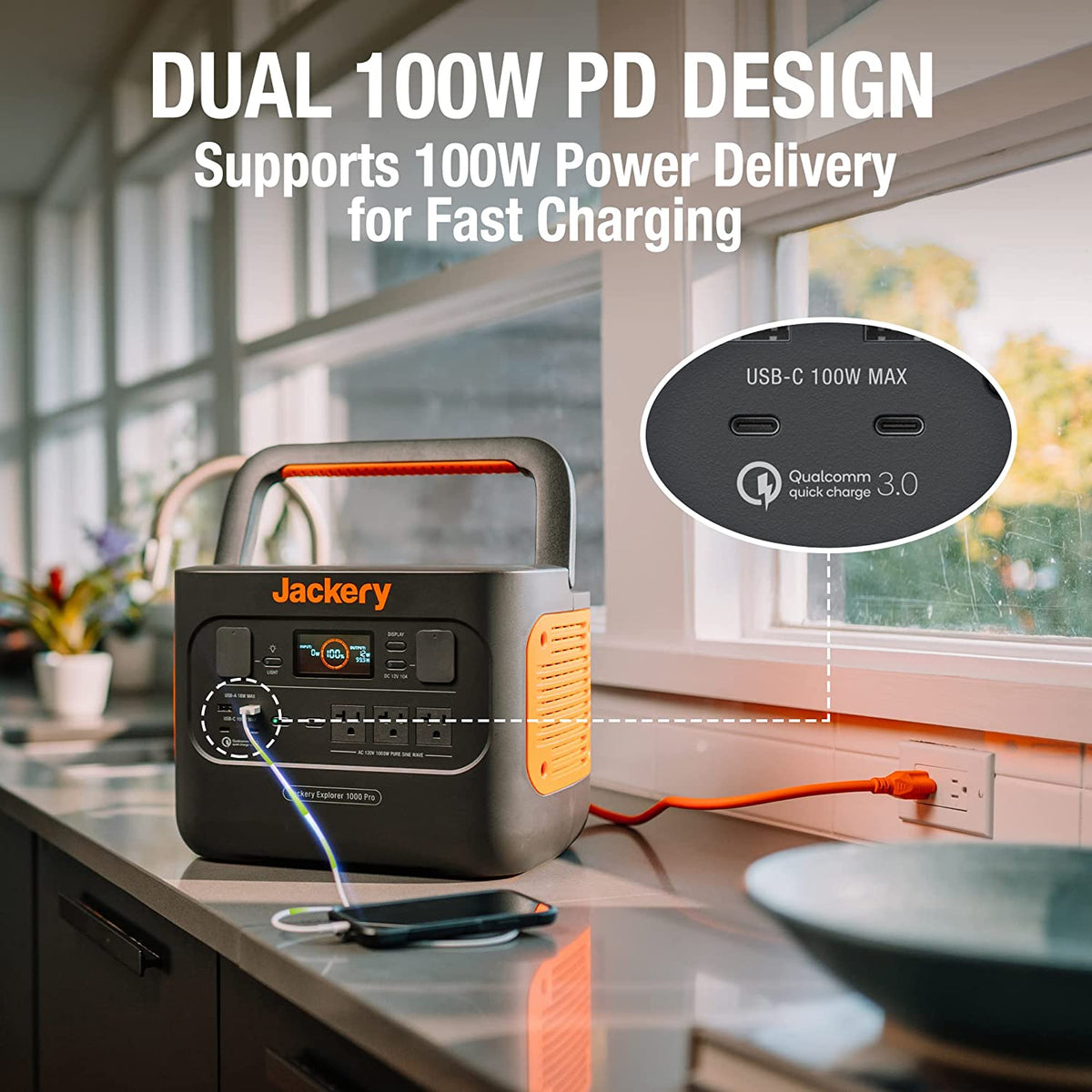 Jackery Solar Generator 1000 PRO, 1002Wh Power Station with 2* 80W Solar...