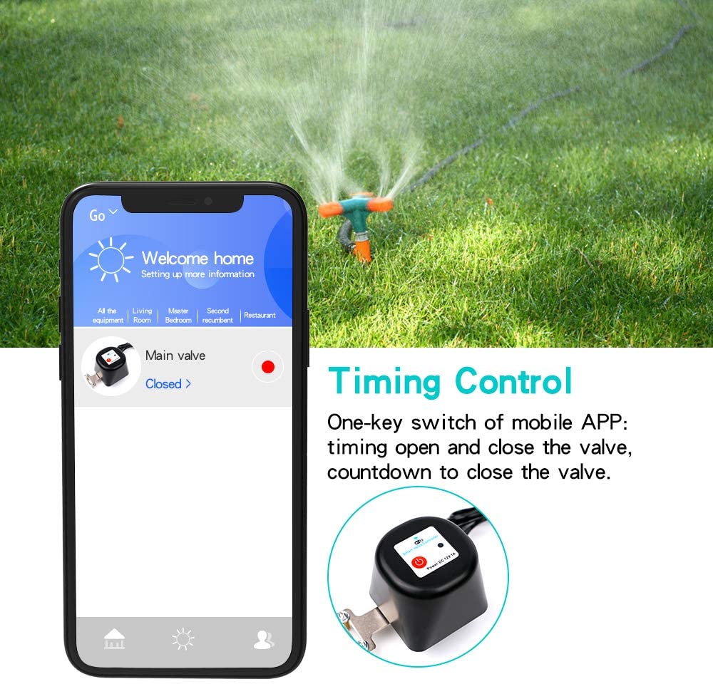 Smart Water Valve Shut Off Timer, WiFi Gas/Water valve normal version
