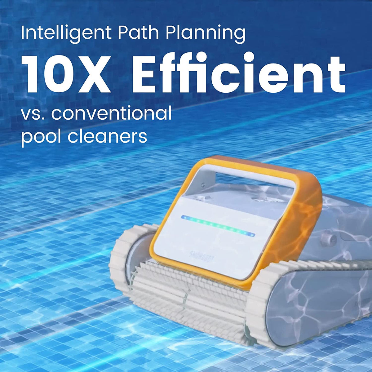 SMOROBOT Tank X11 Cordless Robotic Pool Cleaner with Over 210 Mins and Orange