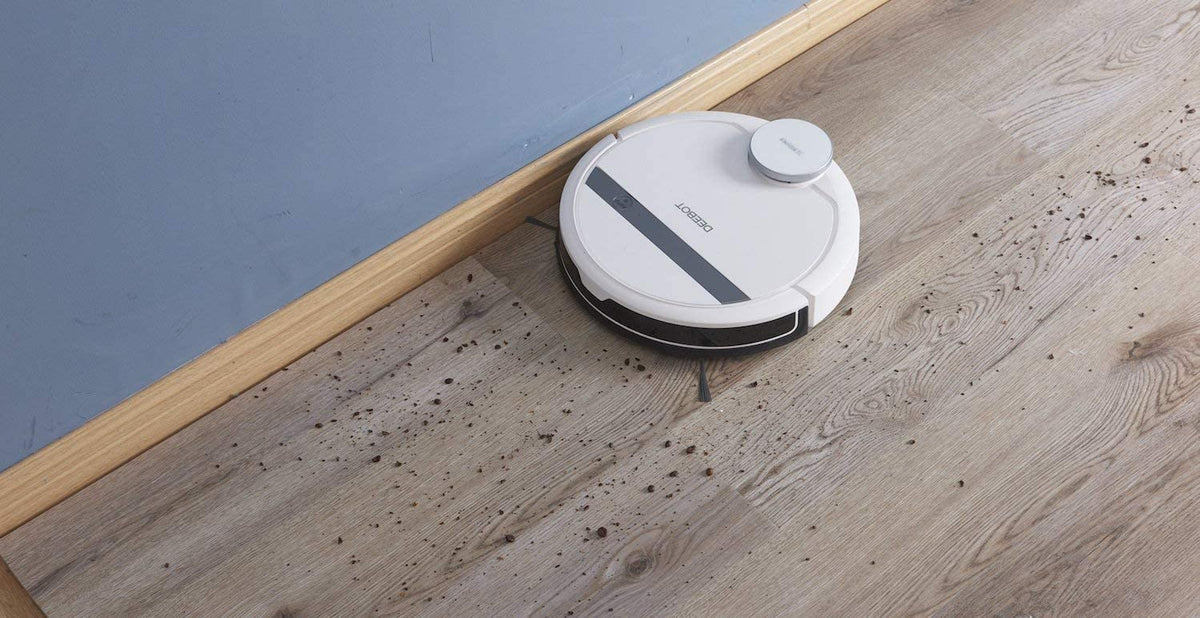 Ecovacs Deebot 907 Smart Robotic Vacuum, Carpet, Bare Floors, Pet Hair +...