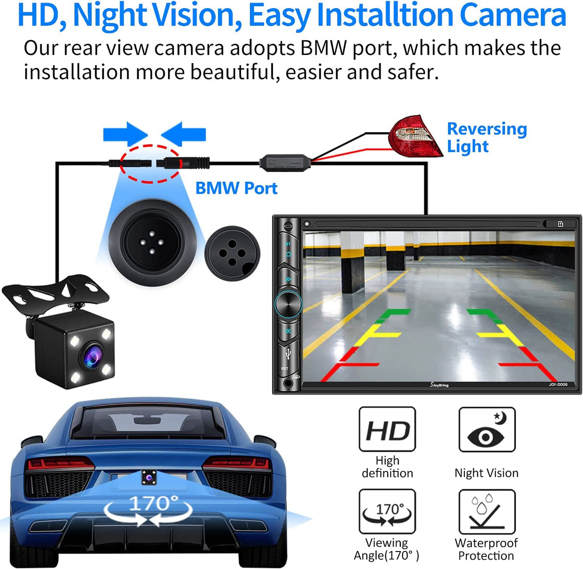 Double Din Car Stereo Compatible with Voice Control Apple Carplay - 7 Inch...