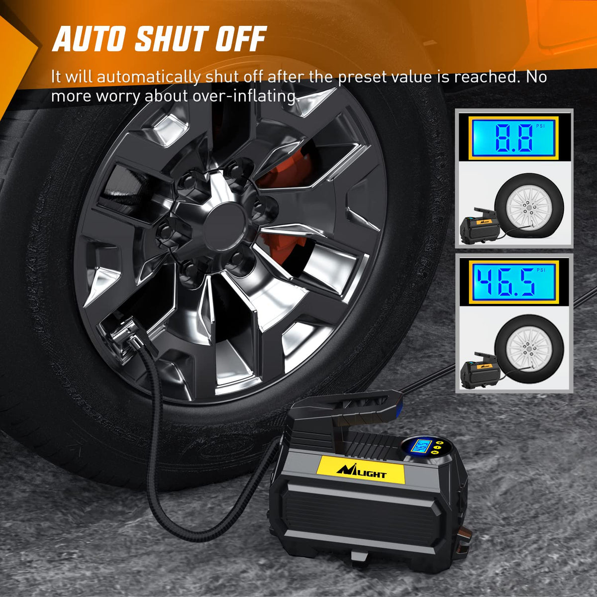 Nilight Tire Inflator Air Compressor Portable Pump