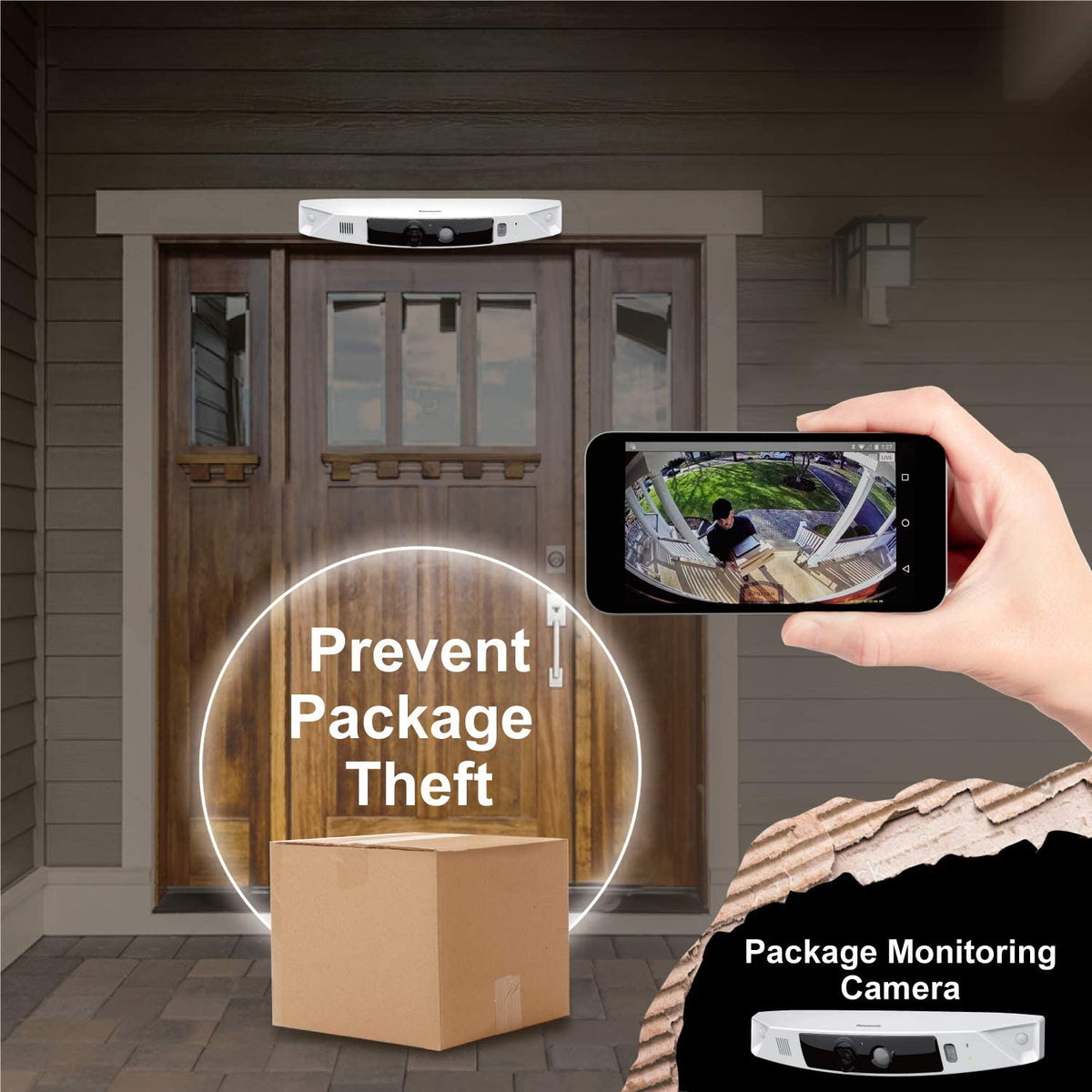Panasonic HomeHawk Outdoor Wireless Smart Home Security Camera, Wide Angle...