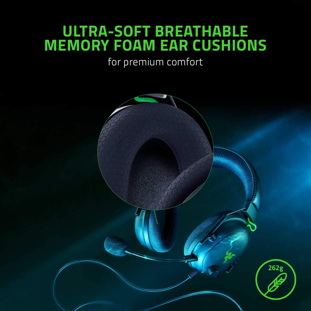 Razer BlackShark V2 Gaming Headset: THX 7.1 Spatial Headset, Classic Black