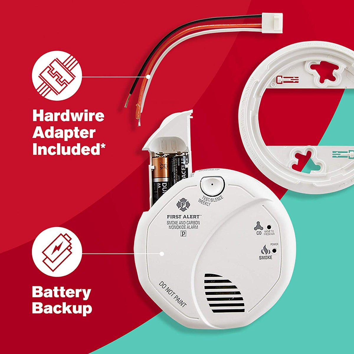 First Alert SC7010B Smoke Carbon Monoxide Detector, 1 pack, 1 White