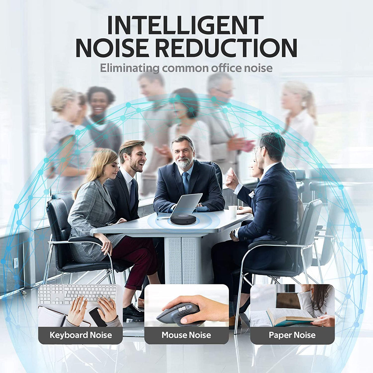Bluetooth Speakerphone - eMeet M2 Max Professional Conference Speaker Black