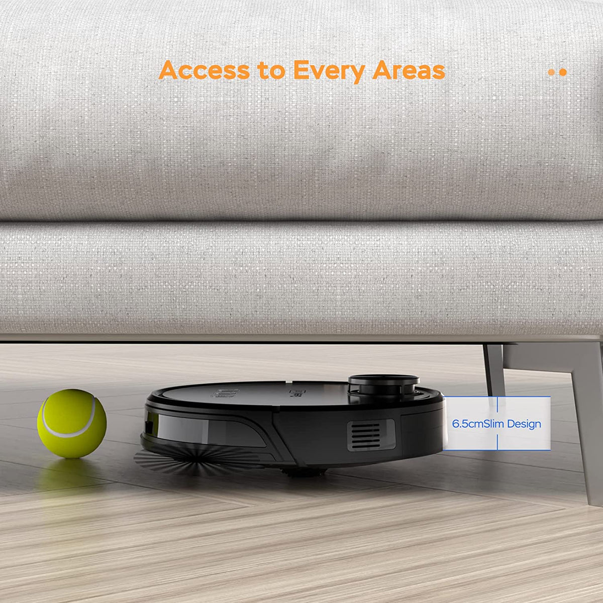 Geek Smart L8 Robot Vacuum Cleaner and Mop, LDS Navigation, Black&brown