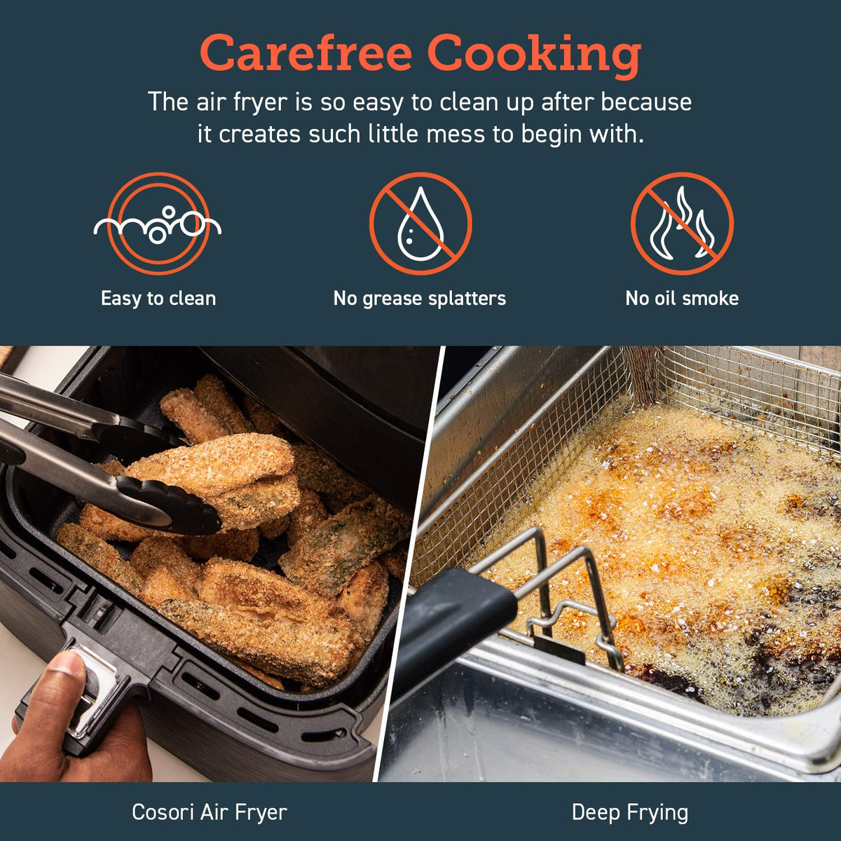 COSORI Air Fryer(100 Free Recipes Book), 1500-Watt Programmable 3.7QT, Black