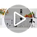 KOIOS Upgraded Immersion Hand Blender, 800W Motor, 12-Speed, 5 in Super Black