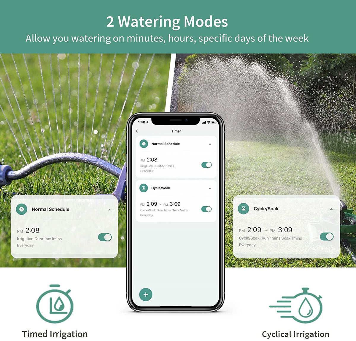 Smart Sprinkler Timer with WiFi Hub, Diivoo Programmable Water Hose Faucet...