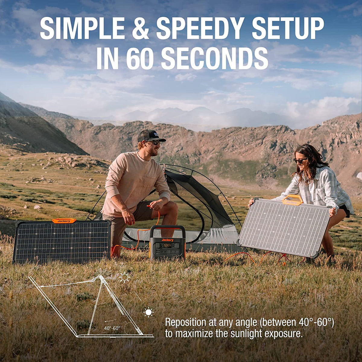 Jackery Solar Generator 1000 PRO, 1002Wh Power Station with 2* 80W Solar...