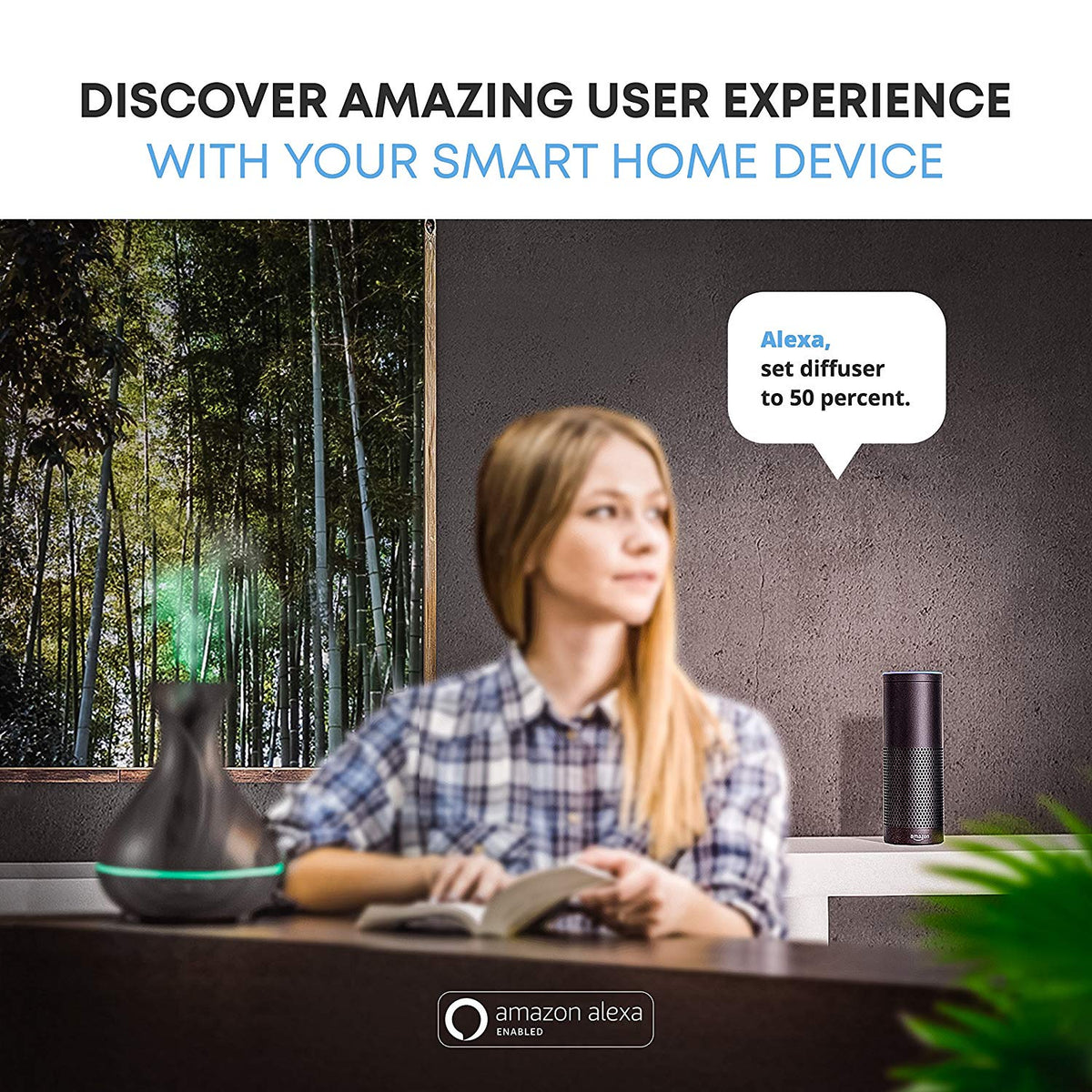 Smart Wifi Wireless Essential Oil Aromatherapy Diffuser - Works With Alexa &...
