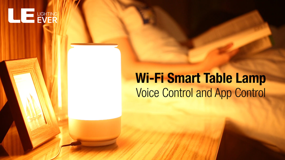 LE LampUX WiFi Smart Table Lamp Works with Alexa, Rgb and Tunable White